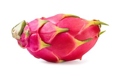 Olgun pitahaya beyaz arka planda yakın plan. Ejder meyvesi