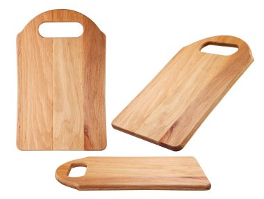 Tahta seti, beyaz arka planda farklı taraflardan yakın çekim. İzole edilmiş