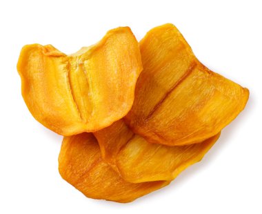 Beyaz arka planda kurumuş hurma parçacıkları. Üst görünüm