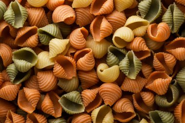 Renkli kabuk yapıştırıcısı yakın plan, arka plan. Üst görünüm