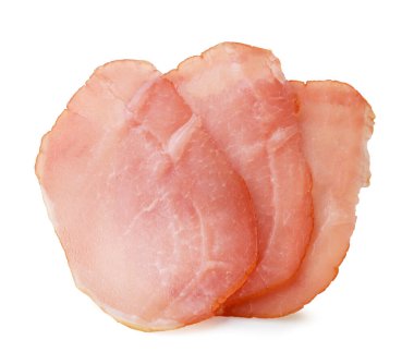 Balyk sliced close-up on a white background. Isolated