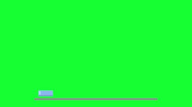 Yeşil ekranda büyüyen animasyon çubuğu çizelgesi. Bilgi Grafikleri