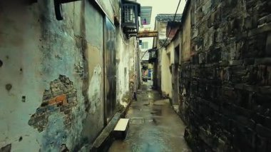 Zhejiang Çin 'deki Wuzhen' in tarihi binaları..