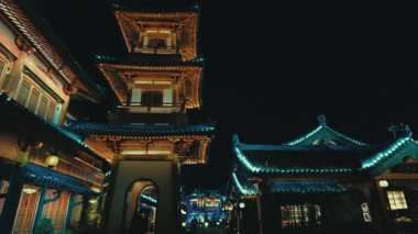 Çin 'in Jiangsu kentindeki Nanjing şehrindeki tarihi eski binalar.