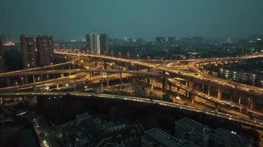 Çin 'in Jiangsu kentindeki Nanjing şehrinin hava manzarası.