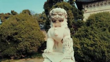 Jiangsu, Çin 'deki Nanjing şehrinin tarihi binaları.