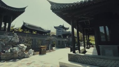 Jiangsu, Çin 'deki Nanjing şehrinin tarihi binaları.