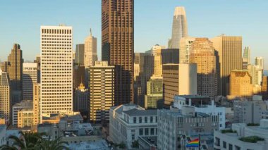 San Francisco şehir merkezi gökdelen çatı manzaralı Kaliforniya ABD