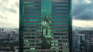 Shenzhen kentsel şehir modern binalar Guangdong, Çin, Asya 'da hava manzaralı.