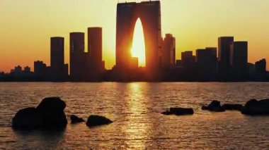 Çin 'in Jiangsu kentindeki Suzhou şehrindeki kentsel binaların zaman çizelgesi.