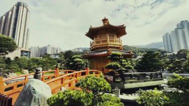 Çin, Asya 'da Hong Kong şehir manzarası.