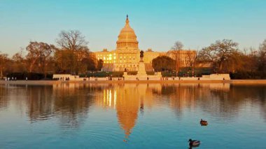ABD Kongre Binası Washington DC 'de yakın çekim görüntüsü