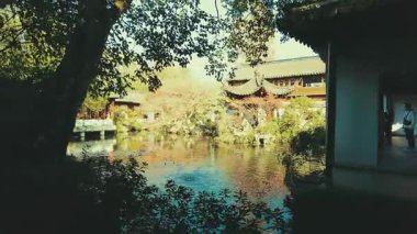 Hangzhou, Çin 'deki geleneksel Çin tarihi binaları