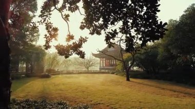 Hangzhou, Çin 'deki geleneksel Çin tarihi binaları