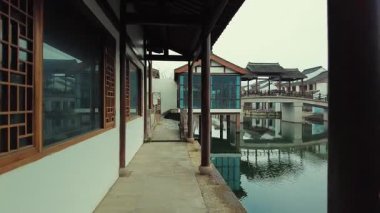 Hangzhou, Çin 'deki geleneksel Çin tarihi binaları