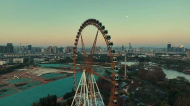 Kunming 'den şehir hava görüntüsü, Çin' in güneybatısından Yunnan.