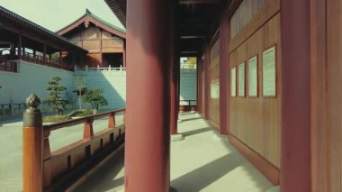 Çin 'in Jiangsu kentindeki Niushoushan Nanjing şehrindeki tarihi binalar.