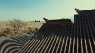 Jiangsu, Çin 'deki Nanjing şehrinin tarihi binaları.