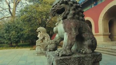 Ming Xiaoling 'deki tarihi binalar Nanjing, Jiangsu, Çin