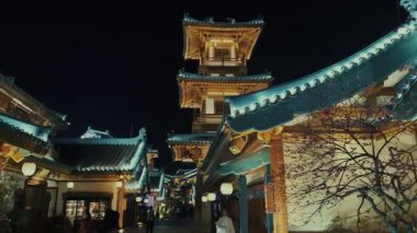 Jiangsu, Çin 'deki Nanjing şehrinin tarihi binaları.