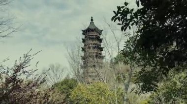 Jiangsu, Çin 'deki Nanjing şehrinin tarihi binaları.