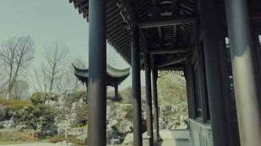 Jiangsu, Çin 'deki Nanjing şehrinin tarihi binaları.