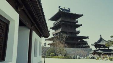 Jiangsu, Çin 'deki Nanjing şehrinin tarihi binaları.