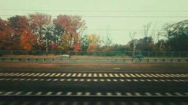 New Jersey 'den New York' a tren yolculuğu görüntüsü