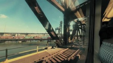 New Jersey 'den New York' a tren yolculuğu görüntüsü