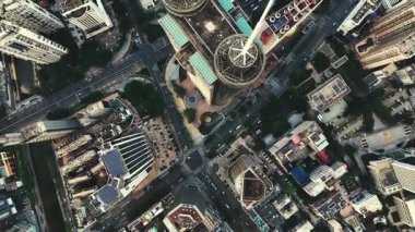 Shenzhen kentsel şehir modern binalar Guangdong, Çin, Asya 'da hava manzaralı.