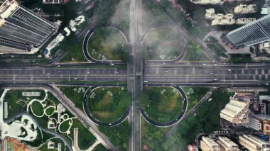 Shenzhen otoban manzaralı güzel desenli Guangdong, Çin, Asya.