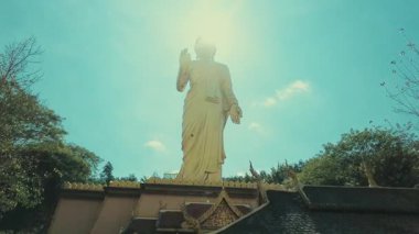 Jinghong bölgesinde Xishuangbanna 'daki tapınak yakın görüntüsü, Çin' in güneybatısında Yunnan.