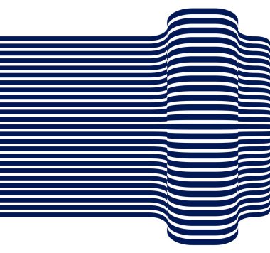 Perspektif vektör arkaplanındaki 3B soyut çizgiler, modern moda tasarım unsuru, reklam afişleri ve kapaklar için havalı tarz düzeni, retro şablon.