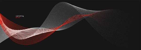 Fond Abstrait Vecteur Forme Lisse Relaxant Avec Une Vague Particules — Image vectorielle