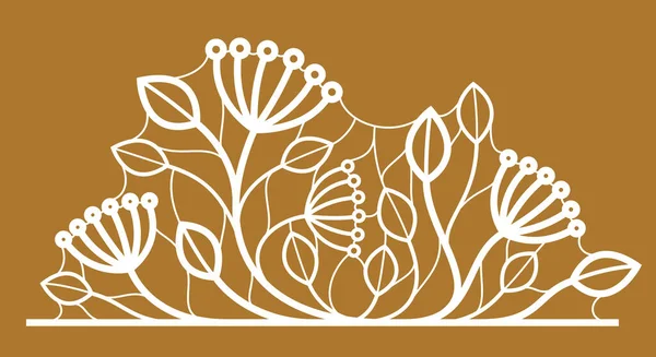 Conception Vectorielle Florale Avec Des Branches Feuilles Baies Sur Sombre — Image vectorielle