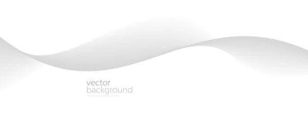 Fließende Graue Kurvenform Mit Weichem Gradienten Vektor Abstrakten Hintergrund Entspannende — Stockvektor