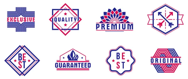 stock vector Premium best quality vector emblems set, badges and logos collection for different products and business, classic graphic design elements, insignias and awards.