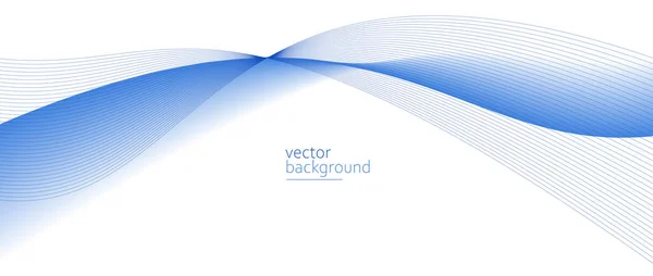 Smooth Flow Wavy Shape Gradient Vector Abstract Background Light Blue — Vetor de Stock
