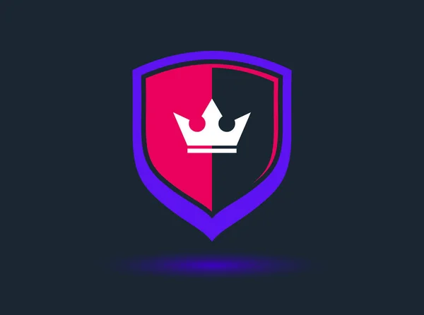 Ασπίδα Λογότυπο Της Κόμης Διάνυσμα Σύμβολο Προστασίας Πυρομαχικών Βασιλική Εξουσία — Διανυσματικό Αρχείο
