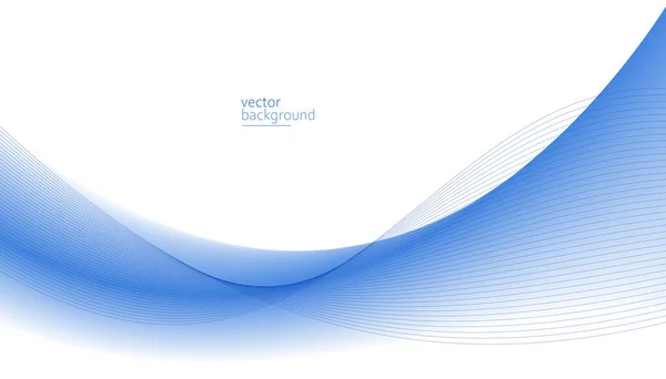 Curva Forma Flujo Vector Fondo Abstracto Gradiente Azul Claro Concepto — Vector de stock