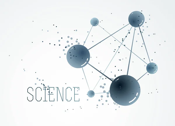Illustration Vectorielle Des Molécules Thème Chimie Physique Des Sciences Fond — Image vectorielle