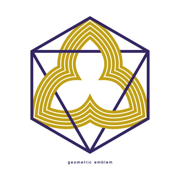 Абстрактний Геометричний Векторний Логотип Ізольований Білому Лінійному Графічному Дизайні Символ — стоковий вектор