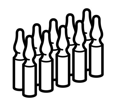 Beyaz, salgın veya pandemik coronavirüs covid 19 veya grip veya SARS veya herhangi bir aşı, farmakoloji konsepti üzerine izole edilmiş bir ampulün aşı temalı gösterimi.