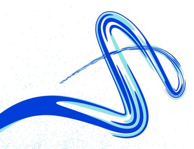 Akan sıvı 3D boyutsal soyut vektör şekli, dinamik tasarım elemanı arka plan, perspektif, bilim veya teknoloji temalı enerji akışı.