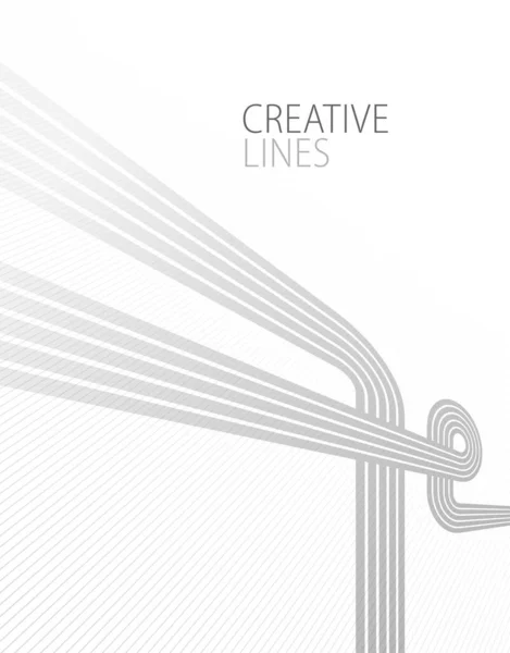 Light Grey Lines Perspective Vector Abstract Background Easy Soft Cool — Vetor de Stock
