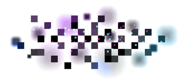 仮想ピクセルベクトル抽象設計 通信ビッグデータ背景 — ストックベクタ