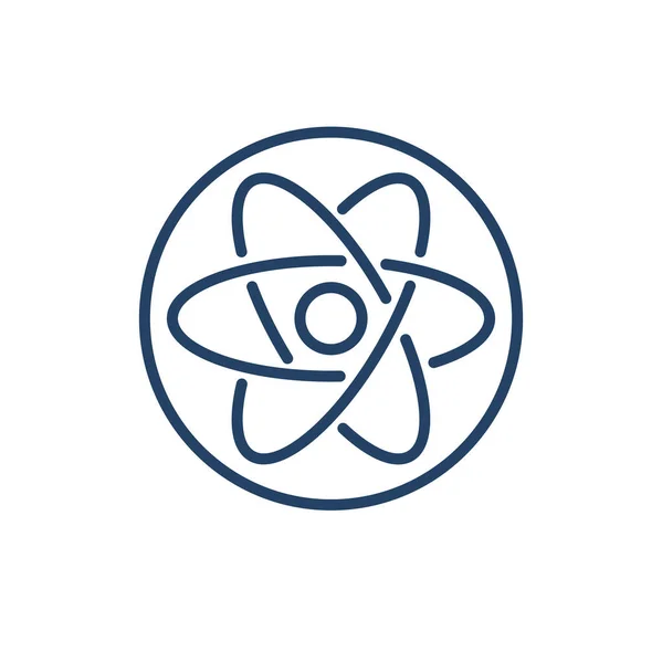 Atom Vecteur Simple Icône Linéaire Science Physique Ligne Art Symbole — Image vectorielle