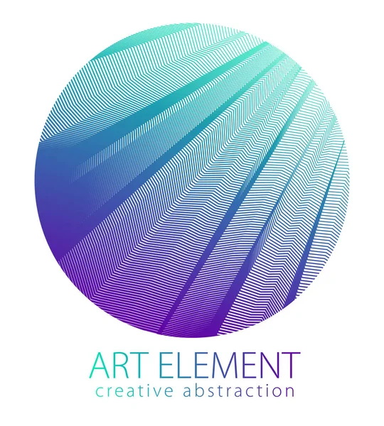 Abstraction Art Linear Textured Element Shape Vector Abstract Perspective Background — Stock Vector