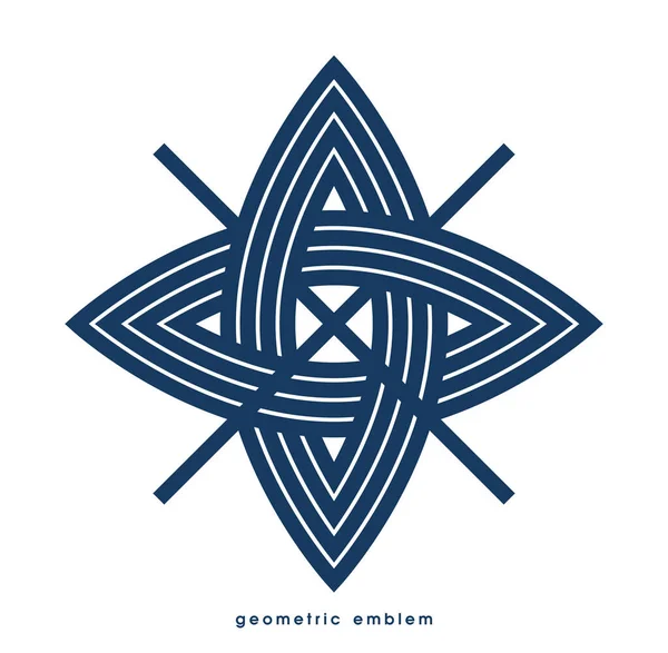 Abstrakcyjne Geometryczne Logo Wektora Wyizolowane Białym Liniowym Projekcie Graficznym Nowoczesny — Wektor stockowy