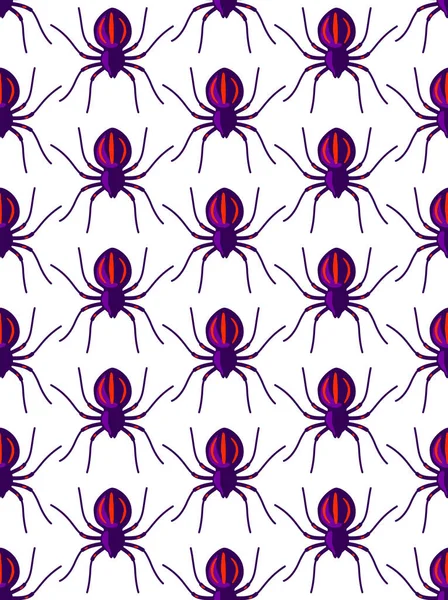 Horror Arañas Sin Costura Vector Sin Costura Fondo Pantalla Insectos — Archivo Imágenes Vectoriales